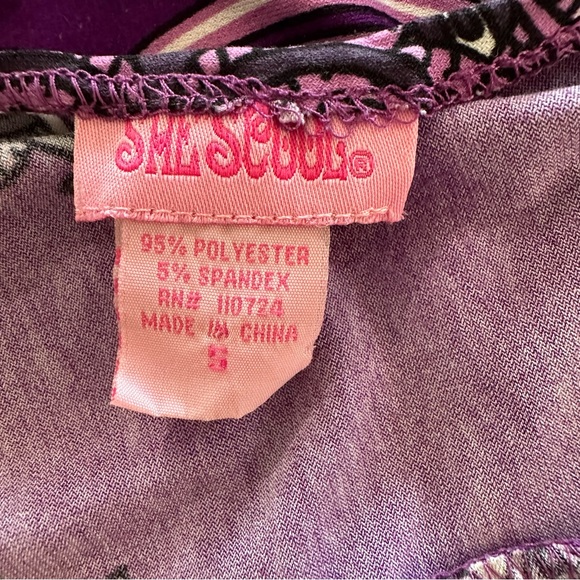 She’s Cool Purple Paisley MIDI Scrunch V-Neck Short Sleeve Dress Women’s Size S - Picture 6 of 6